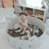 Bể bóng vải tròn màu be Pakey 24 Bể bóng làm từ chất liệu vải Polyester dày dặn, an toàn với sức khỏe