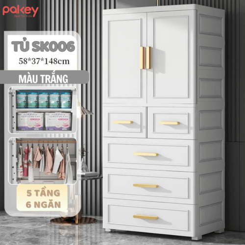 Chất liệu nhựa PP tạo nên độ ổn định, chắc chắn khi sử dụng hàng ngày mà không làm ảnh hưởng đến hình dạng bề ngoài của tủ