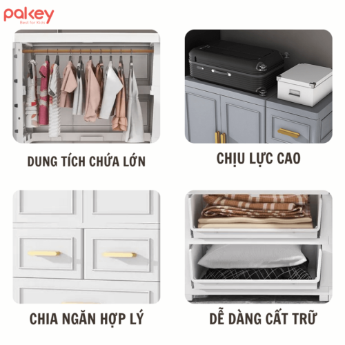 Sử dụng chất liệu nhựa PP cao cấp, tủ nhựa cho bé chắc chắn và có khả năng chịu tải trọng cao, đảm bảo sự an toàn và độ bền trong quá trình sử dụng