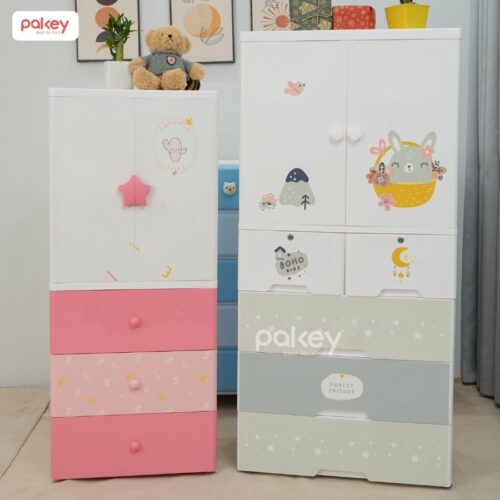 Tủ quần áo trẻ em Pakey HX004 xanh lá