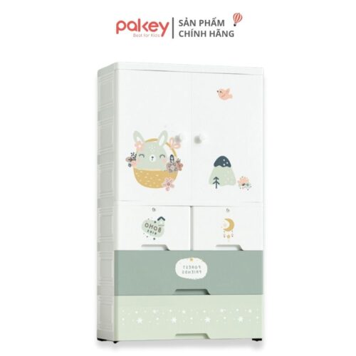 Tủ quần áo trẻ em Pakey HX004 xanh lá