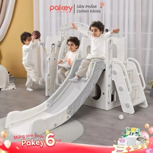 Avatar - Bộ cầu trượt xích đu máng dài CS07