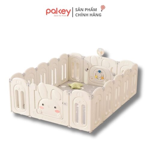 Quây cũi nhựa gấp gọn Pakey Thỏ