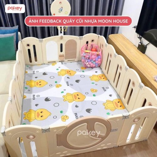Quây cũi nhựa gấp gọn Pakey Moon House MH01 18 Quây cũi nhựa gấp gọn Pakey Moon House MH01