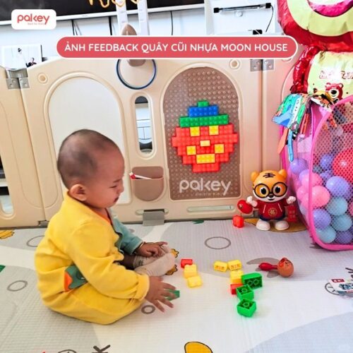 Quây cũi nhựa gấp gọn Pakey Moon House MH01 20 Quây cũi nhựa gấp gọn Pakey Moon House MH01