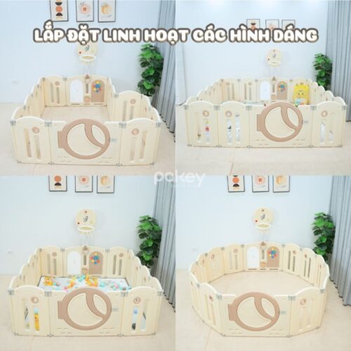 Quây cũi nhựa gấp gọn Pakey Moon House MH01 21 Quây cũi nhựa gấp gọn Pakey Moon House MH01