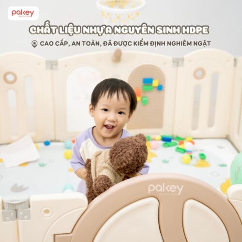 Quây cũi nhựa gấp gọn Pakey Moon House MH01 24 Quây cũi nhựa gấp gọn Pakey Moon House MH01