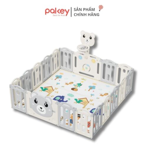 Quây cũi nhựa gấp gọn Pakey gấu NC01