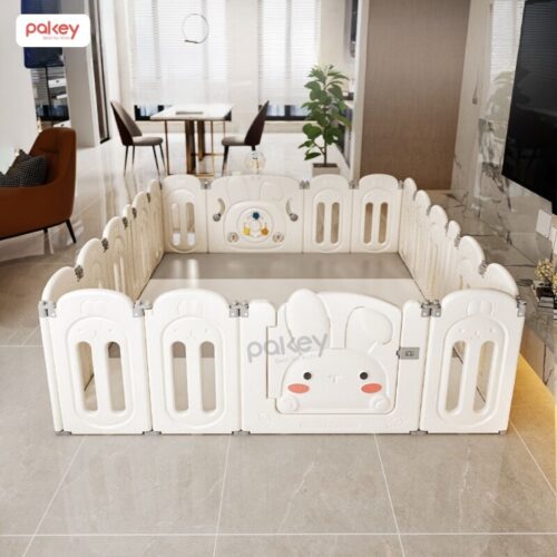 Quây cũi nhựa gấp gọn Pakey Thỏ