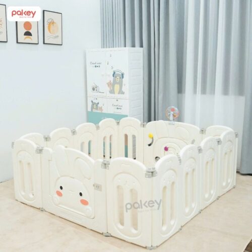 Quây cũi nhựa gấp gọn Pakey Thỏ