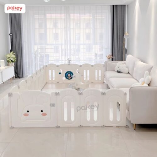 Quây cũi nhựa gấp gọn Pakey Thỏ