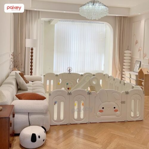 Quây cũi nhựa gấp gọn Pakey Thỏ