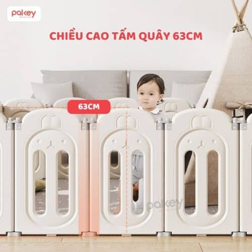 Quây cũi nhựa gấp gọn Pakey Thỏ
