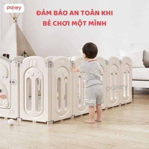 Quây cũi nhựa gấp gọn Pakey Thỏ
