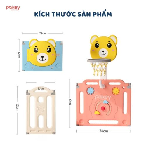 Quây cũi nhựa gấp gọn Pakey gấu NC01 36 Quây cũi nhựa gấp gọn Pakey gấu NC01