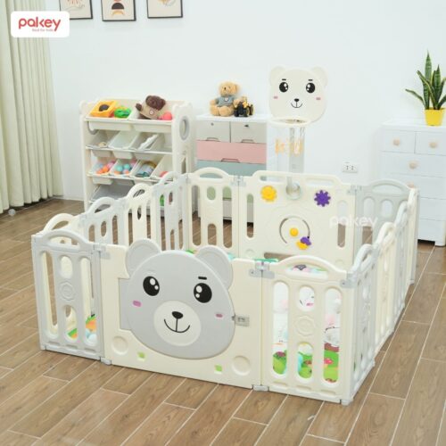 Quây cũi nhựa gấp gọn Pakey gấu NC01 23 Quây cũi nhựa cho bé Pakey gấu NC01