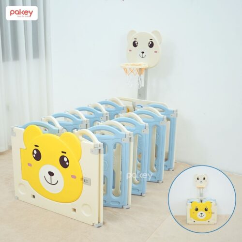 Quây cũi nhựa gấp gọn Pakey gấu NC01 24 Quây cũi nhựa cho bé Pakey gấu NC01