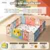 Quây cũi nhựa gấp gọn Pakey gấu NC01 28 Quây cũi nhựa cho bé Pakey gấu NC01 màu hồng xanh trắng