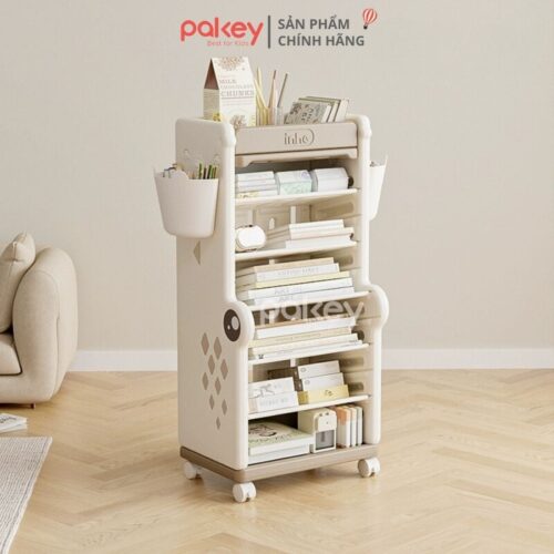 Kệ sách cho bé họa tiết cá sấu Pakey GS05