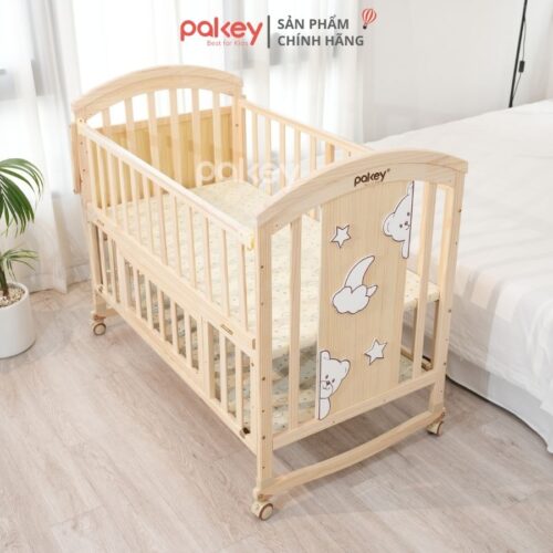 Nôi cũi gỗ đa năng 6in1 Pakey CG02
