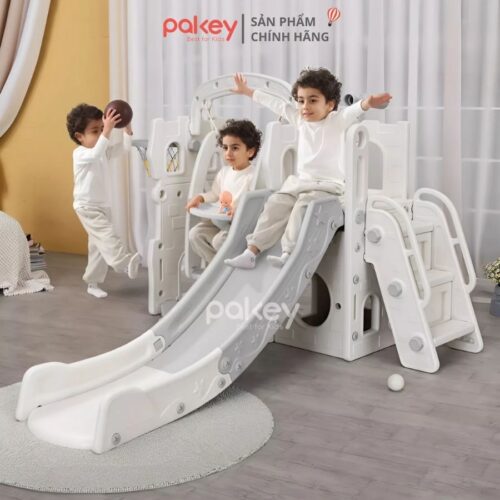 Cầu trượt xích đu Bigsize máng dài 2m Pakey P-CS07