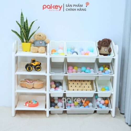 Kệ để đồ 4 tầng hình gấu Pakey size L (kèm hộc)