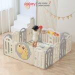 Quây cũi nhựa cho bé gấp gọn Pakey khủng long