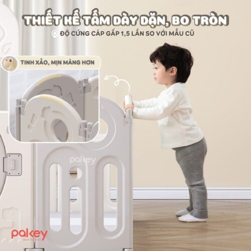 Quây cũi nhựa cho bé gấp gọn Pakey khủng long 19 quay cui nhua pakey khung long 25