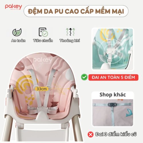 Ghế ăn dặm gấp gọn Pakey HA038 nâng cấp 25 ghe an dam HA038 nang cap 15