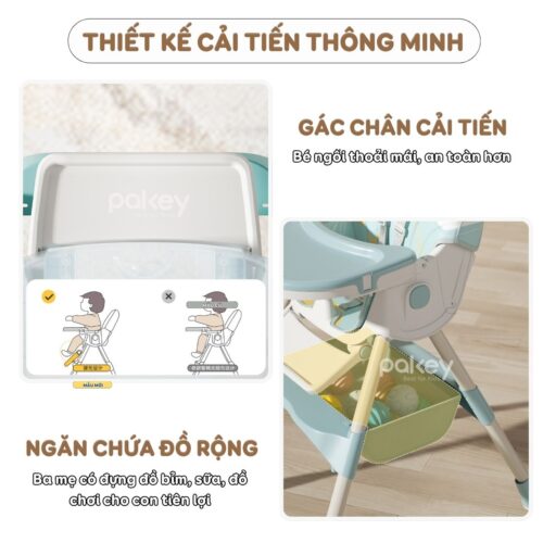 Ghế ăn dặm gấp gọn Pakey HA038 nâng cấp 23 ghe an dam HA038 nang cap 16