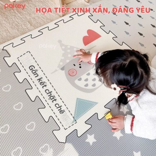Set 6 tấm thảm xốp dày 2cm Pakey TG01-02-03 16 Tham ghep 12