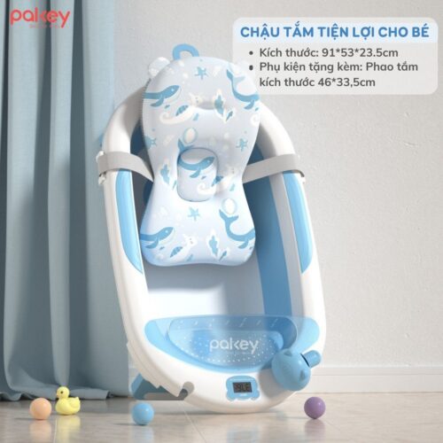 Chậu tắm cho bé gấp gọn Pakey CT02 17 chau tam cho be gap gon Pakey CT02 10