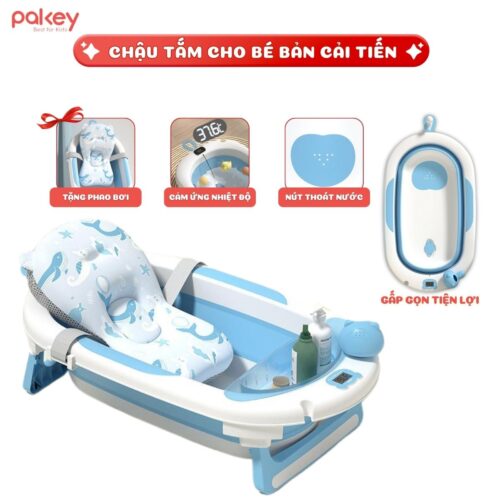 Chậu tắm cho bé gấp gọn Pakey CT02 14 chau tam cho be gap gon Pakey CT02 13
