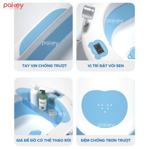 Chậu tắm cho bé gấp gọn Pakey CT02 21 chau tam cho be gap gon Pakey CT02 6