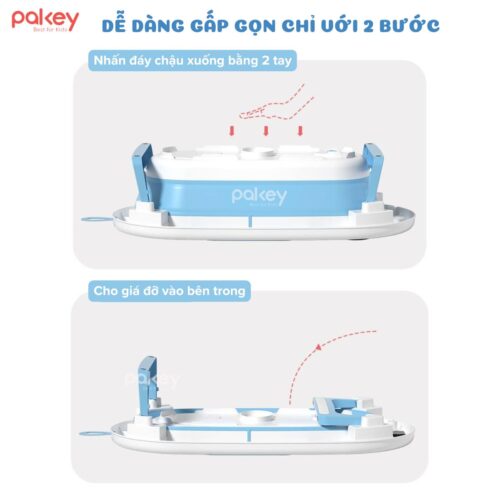 Chậu tắm cho bé gấp gọn Pakey CT02 19 chau tam cho be gap gon Pakey CT02 8