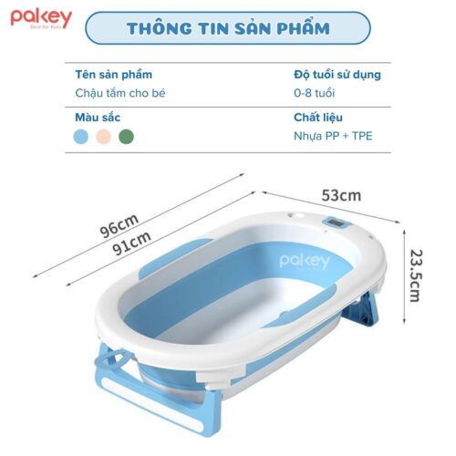 Chậu tắm cho bé gấp gọn Pakey CT02 18 chau tam cho be gap gon Pakey CT02 9