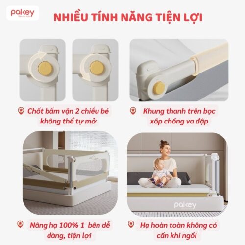 Thanh chắn giường gấp gọn Pakey NK01