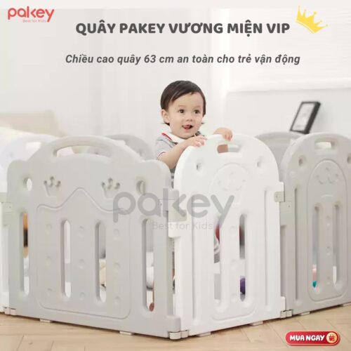 Quây cũi nhựa Pakey Vương Miện 8 Quây cũi nhựa cho bé Pakey Vương Miện
