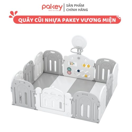 Quây cũi nhựa cho bé cao cấp Pakey Vương Miện