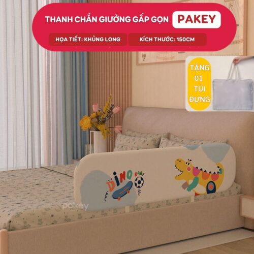 Thanh chắn giường gấp gọn Pakey GG01 30 Thanh chắn giường Pakey GG01 1m5 họa tiết cá sấu