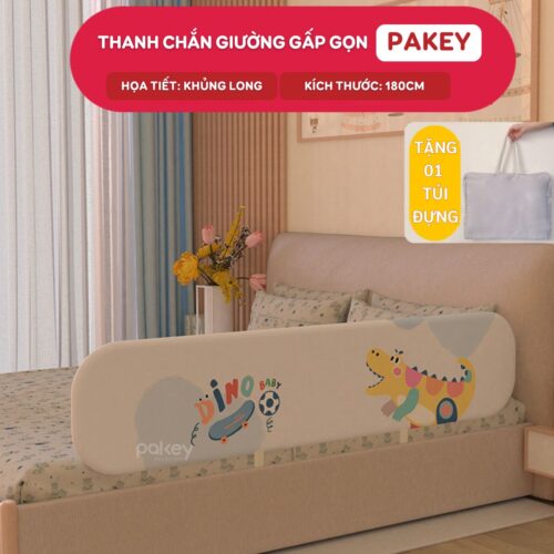 Thanh chắn giường gấp gọn Pakey GG01 29 Thanh chắn giường Pakey GG01 1m8 họa tiết cá sấu