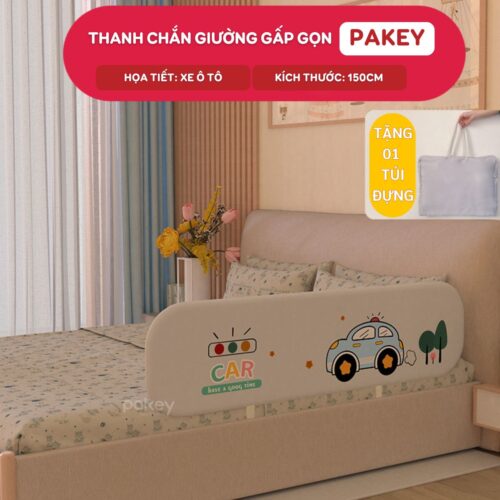 Thanh chắn giường gấp gọn Pakey GG01 26 Thanh chắn giường Pakey GG01 1m5 họa tiết ô tô