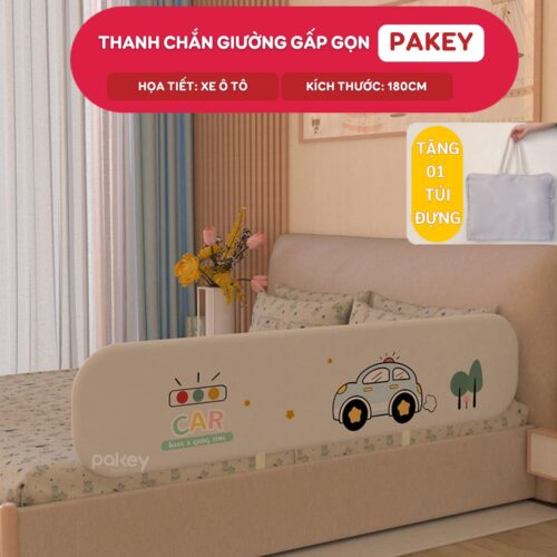 Thanh chắn giường gấp gọn Pakey GG01 25 Thanh chắn giường Pakey GG01 1m8 họa tiết ô tô