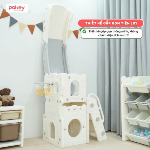 Cầu trượt Bigsize máng trượt dài 2m Pakey P-CS06 15 Cầu trượt lâu đài Pakey P-CS06