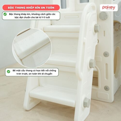 Cầu trượt Bigsize máng trượt dài 2m Pakey P-CS06 14 Cầu trượt lâu đài Pakey P-CS06