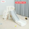 Cầu trượt Bigsize máng trượt dài 2m Pakey P-CS06 12 Cầu trượt lâu đài Pakey P-CS06 màu trắng ghi