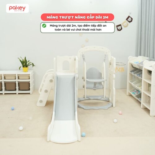 Cầu trượt xích đu Bigsize máng dài 2m Pakey P-CS07 13 Cầu trượt xích đu Bigsize máng dài 2m Pakey P-CS07