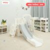 Cầu trượt xích đu Bigsize máng dài 2m Pakey P-CS07 màu trắng ghi