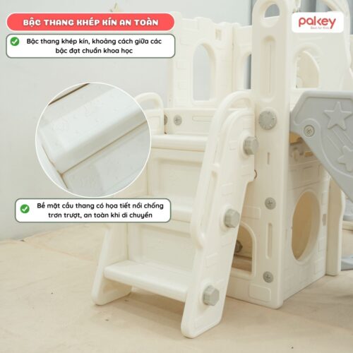 Cầu trượt xích đu Bigsize máng dài 2m Pakey P-CS07 18 Cầu trượt xích đu Bigsize máng dài 2m Pakey P-CS07