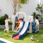 Cầu trượt xích đu Bigsize máng dài 2m Pakey P-CS07